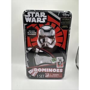 NEW Sealed-Disney Star Wars The Force Awakens Dominoes Set in Metal Tin Box